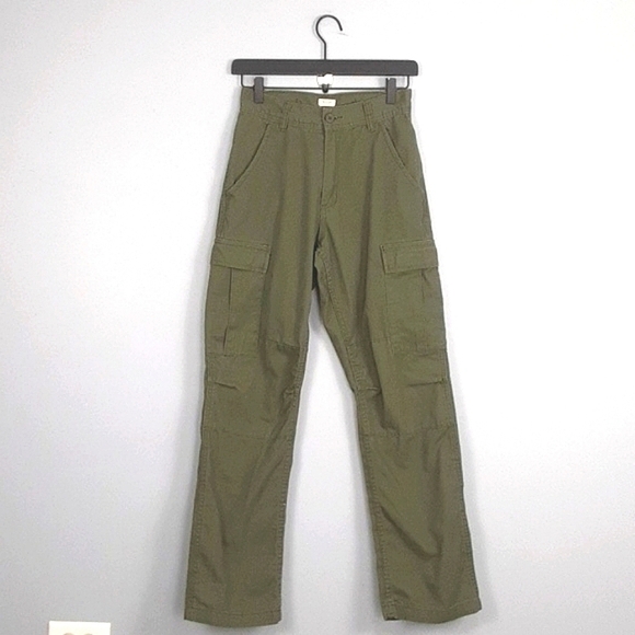 John Galt PACSUN Olive Green Low Rise Utility Cargo Pants - Picture 1 of 10